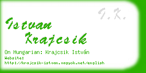 istvan krajcsik business card