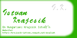 istvan krajcsik business card